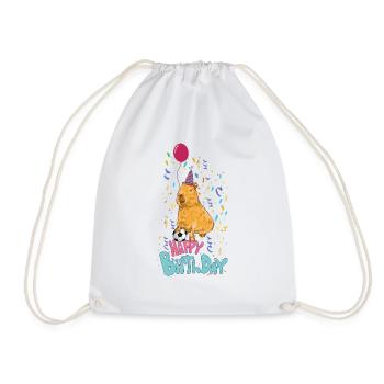 Anniversaire de Capybara - Sac de sport léger - blanc - Devant