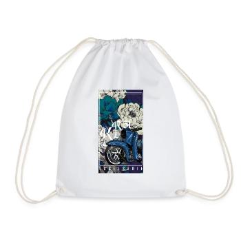 Hirondelle (bleu) // Illustration - Sac de sport léger - blanc - Devant