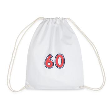 60. 60 YEARS. 60th ANNIVERSARY - Drawstring Bag - white - Front