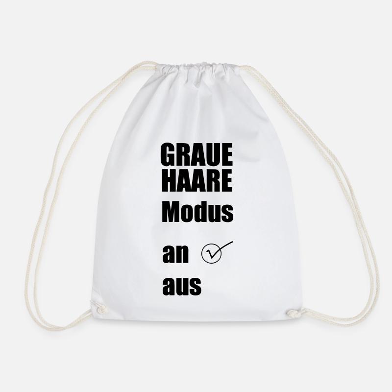 Graue-Haare-Modus AN Geschenk - Turnbeutel - Weiß