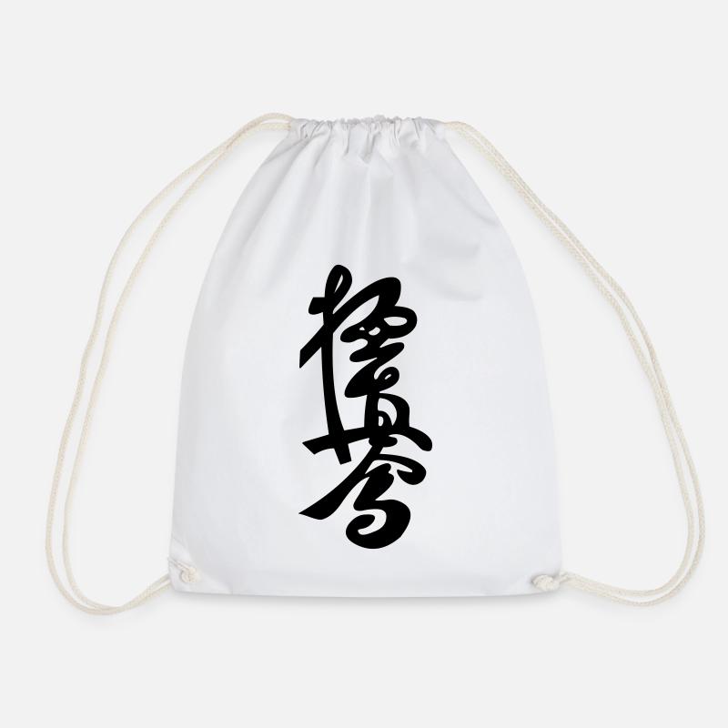 Kyokushinkai sign - Drawstring Bag - white