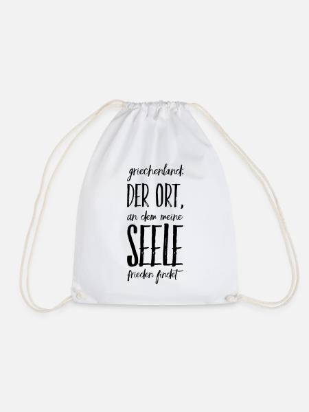 Lustiger Griechischer Spruch Griechenland Geschenk - Turnbeutel - Weiß