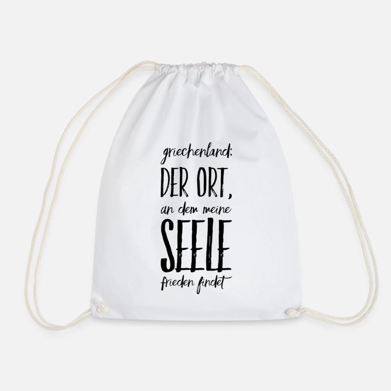 Lustiger Griechischer Spruch Griechenland Geschenk - Turnbeutel - Weiß