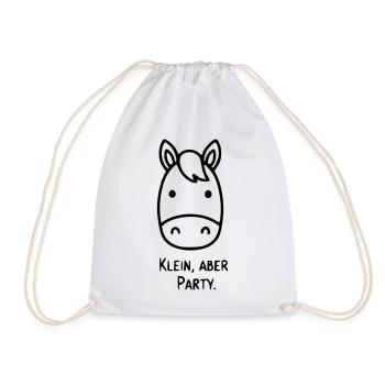 Cheval mignon | Petit mais festif ! - Sac de sport léger - blanc - Devant