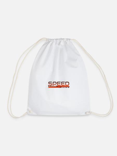 SPEED - Full Throttle Racing & Sport Design - Turnbeutel - Weiß