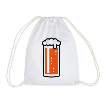 German Altbier Glass (Beer / Ale / 2C) - Drawstring Bag - white - Front