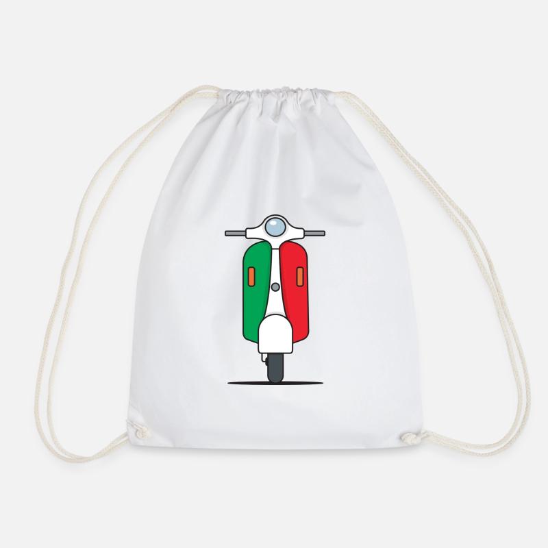 Wunderschönes Italienischer Roller Design - Turnbeutel - Weiß