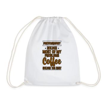 Photography Solves Most Of My Problems 2 - Drawstring Bag - white - Front