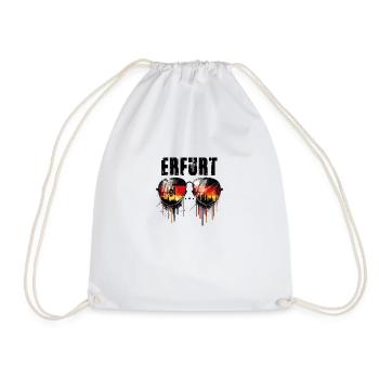 Erfurt Sunglasses Design with German Flag - Drawstring Bag - white - Front