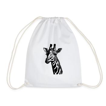 Girafe mignonne avec un look mignon - Sac de sport léger - blanc - Devant