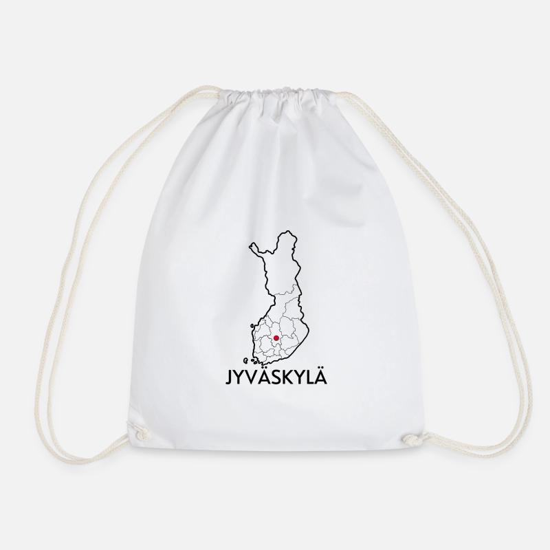 Jyväskylä - Drawstring Bag - white