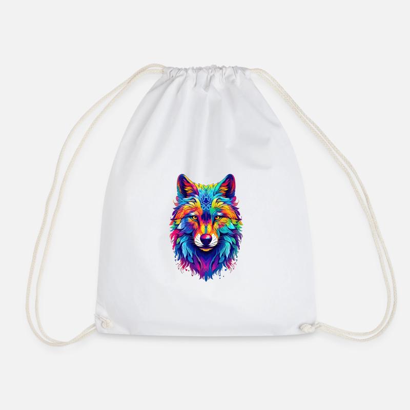 Aurora Spirit Wolf - Turnbeutel - Weiß