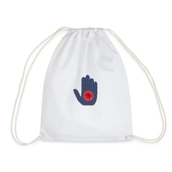 Red moon pixel art - Drawstring Bag - white - Front