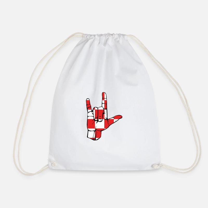 I Love You-sign Brabant - Drawstring Bag - white