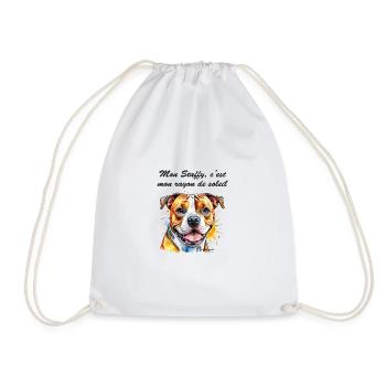 staffy rayon de soleil - Sac de sport léger - blanc - Devant
