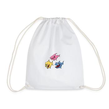 groupe de poissons - Sac de sport léger - blanc - Devant