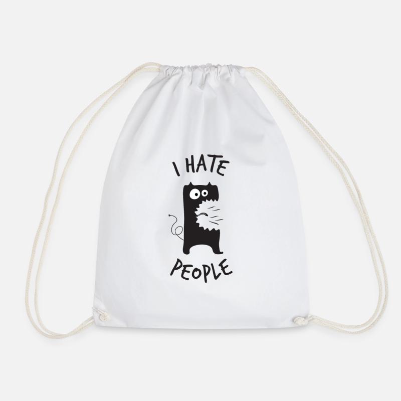 I hate people - Turnbeutel - Weiß