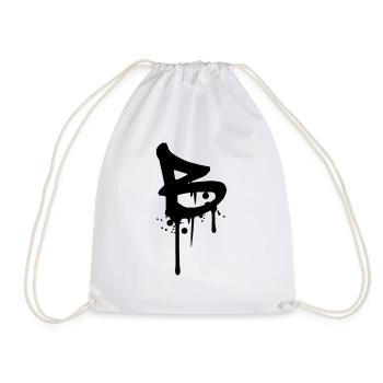 B graffiti drops Farbklex blood spray - Drawstring Bag - white - Front