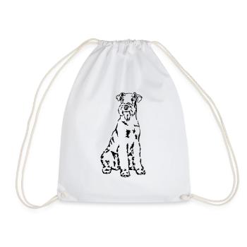 Airedale Terrier - Turnbeutel - Weiß - Vorne