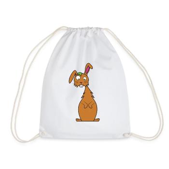 Hase - Turnbeutel - Weiß - Vorne