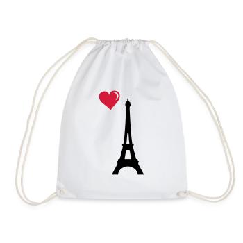 eiffel tower love - Turnbeutel - Weiß - Vorne
