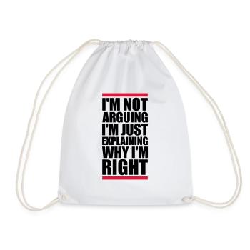 Je ne discute pas - Sac de sport léger - blanc - Devant