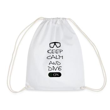 Tauchen Spruch Geschenk Diving Taucherbrille - Turnbeutel - Weiß - Vorne
