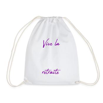 RETIREMENT. RETIREMENT. RETIRED. HAPPY RETIREMENT - Drawstring Bag - white - Front