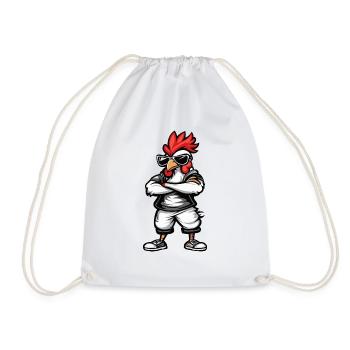 Coq Bande Dessinée Cool - Sac de sport léger - blanc - Devant