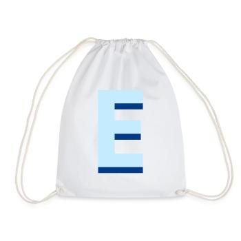 Pop und moderner blauer Buchstabe e - Turnbeutel - Weiß - Vorne