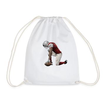 American football - Drawstring Bag - white - Front