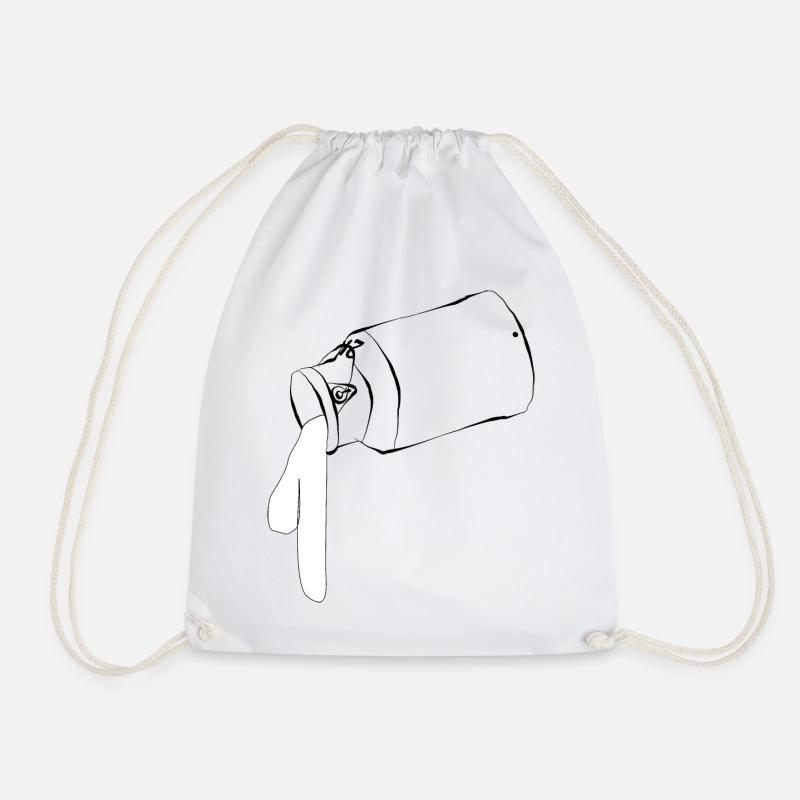 milk churn - Drawstring Bag - white