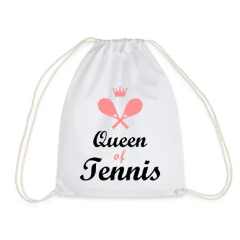 tennis - Drawstring Bag - white - Front