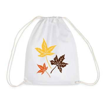Leaves from the maple, Indian summer, Canada. - Drawstring Bag - white - Front