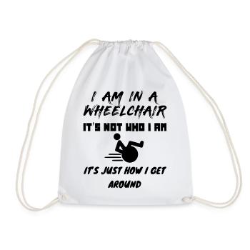 Grâce à mon fauteuil roulant, j’ai la liberté # - Sac de sport léger - blanc - Devant
