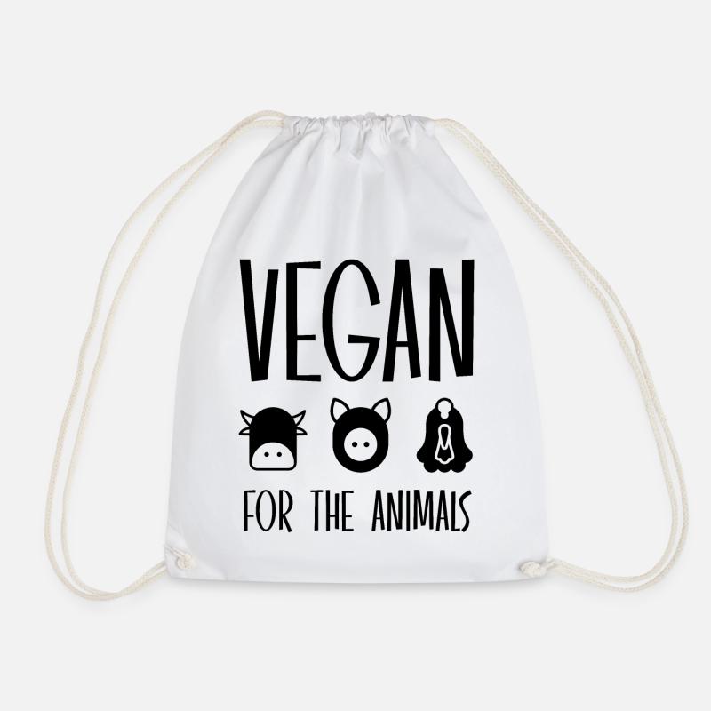 VEGAN FOR THE ANIMALS - Turnbeutel - Weiß