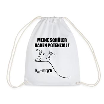 Physiklehrer Nerd lustiges Wisschenschaft Geschenk - Turnbeutel - Weiß - Vorne