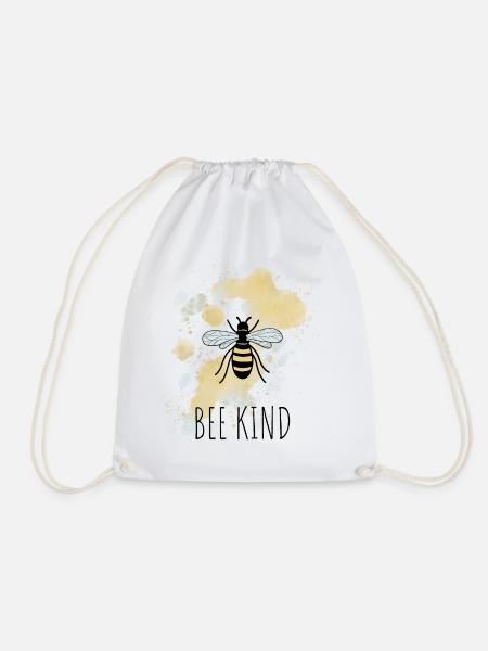 Biene Be Bee Kind - Turnbeutel - Weiß