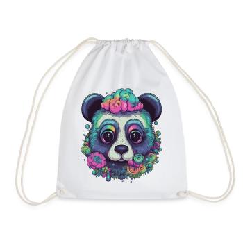 Panda psychédélique - Sac de sport léger - blanc - Devant
