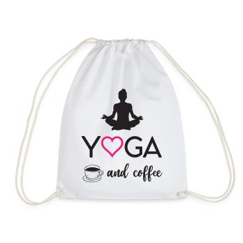 Yoga et café - Sac de sport léger - blanc - Devant