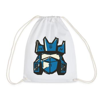 Transformers Soundwave Head Costume - Drawstring Bag - white - Front