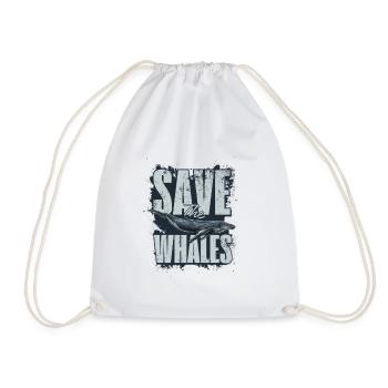 Save the whales - Turnbeutel - Weiß - Vorne