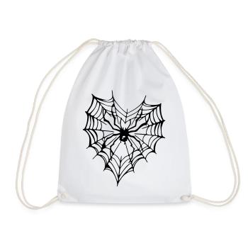 Spinnen Tattoo - Spider Tattoo - Turnbeutel - Weiß - Vorne
