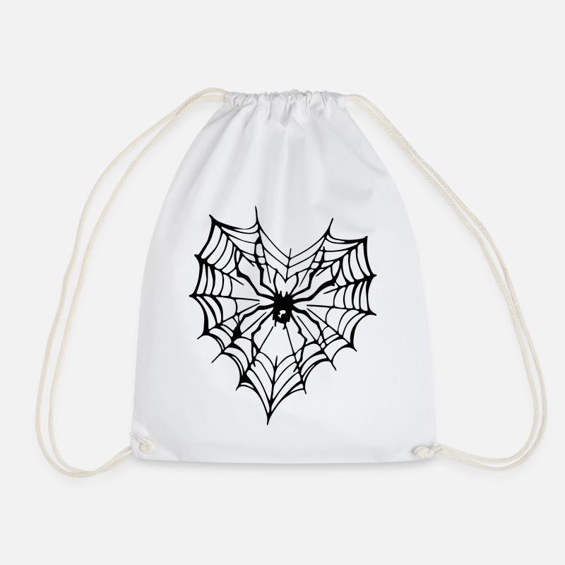 Spinnen Tattoo - Spider Tattoo - Turnbeutel - Weiß