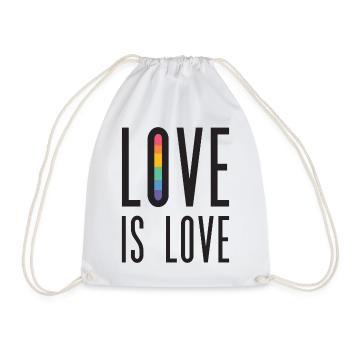 Mois de la fierté LGBT - Love is Love - Sac de sport léger - blanc - Devant