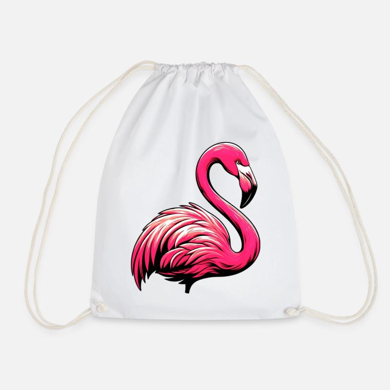 Flamingo - Turnbeutel - Weiß