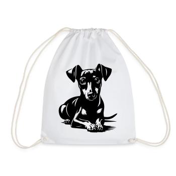 Pinscher nain - Sac de sport léger - blanc - Devant