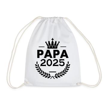 Papa 2025 - Drawstring Bag - white - Front