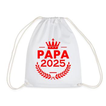 Papa 2025 - Drawstring Bag - white - Front