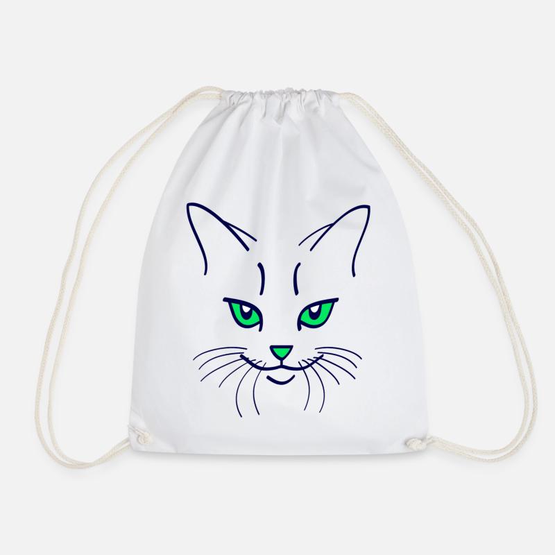 42 Katze Farbe - Turnbeutel - Weiß